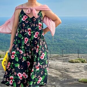 A-line Floral print casual shift party dress